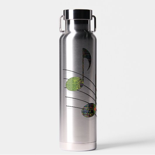 Bouteille D'eau Notes de dubstep (Avant)