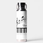 Bouteille D'eau Notes de Musique Piano Personnalisées Couleurs Per (Avant)