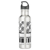 Bouteille D'eau Notes de piano et de musique (Dos)