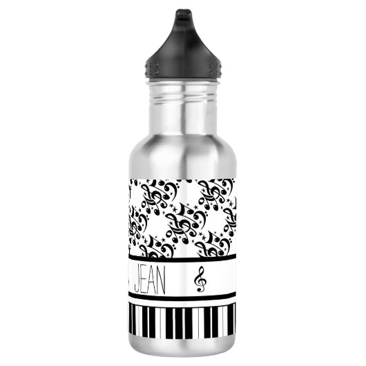 Bouteille D'eau Notes de piano et de musique (Droite)