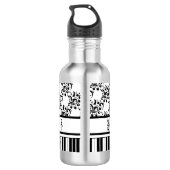 Bouteille D'eau Notes de piano et de musique (Dos)