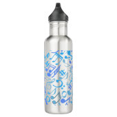 Bouteille D'eau Notes et symboles musicaux Motif blue.b No BG (Droite)