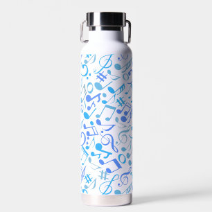 Bouteille D'eau Notes et symboles musicaux Motif blue.b No BG