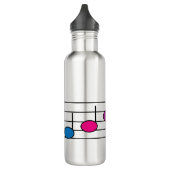 Bouteille D'eau Notes musicales Pink Blue Purple Jaune (Gauche)