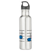 Bouteille D'eau Notes musicales Pink Blue Purple Jaune (Dos)