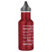 Bouteille D'eau Notes rouges de musique (Gauche)