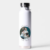 Bouteille D'eau Nous t'aimons Maman Circle Photo (Gauche)