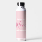 Bouteille D'eau Nous t'aimons Maman Pink Minimalist (Gauche)