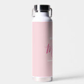 Bouteille D'eau Nous t'aimons Maman Pink Minimalist (Avant)