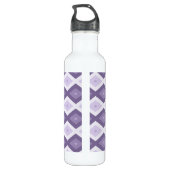 Bouteille D'eau Nuances de lavande motif diamant (Dos)
