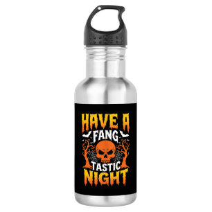 Bouteille D'eau Nuit Fang-Tastique Halloween Crâne et Chauves-sour