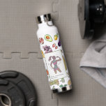 Bouteille D'eau Nutrition nutritionniste - Logo des aliments sains<br><div class="desc">Bouteille d'eau personnalisée d'un style de vie moderne et sain avec une gamme d'aliments sains, votre logo et votre nom ou entreprise. Un choix de marque unique et sophistiqué pour une entreprise de santé et de bien-être, des consultants en nutrition, des chefs personnels, des entraîneurs de fitness, des gourmets et...</div>