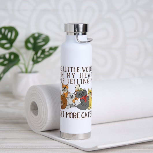 Bouteille D'eau Obtenir Plus De Chats Drôle Dire (Yoga)