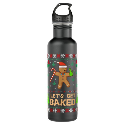 Bouteille D'eau Obtenons Baked Cookie Wei Noël laid ter (Devant)