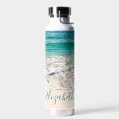 Bouteille D'eau Ocean Beach Shore pour ajouter votre nom (Gauche)