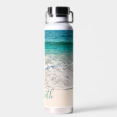 Bouteille D'eau Ocean Beach Shore pour ajouter votre nom (Arrière)