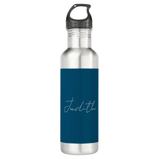 Bouteille D'eau Ocean Blue Professional Calligraphy Ajouter un nom (Devant)