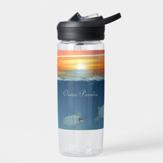 Bouteille d'eau Ocean Sunrise & Turtles (Gauche)