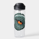 Bouteille D'eau Œil de prédateur reptile primal (Arrière)