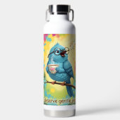 Bouteille d'eau Oiseau Bleu Chantant Mignon (Avant)