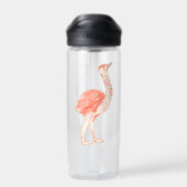 Bouteille D'eau Oiseau rose mignon Artiste Baby Ostrich (Arrière)