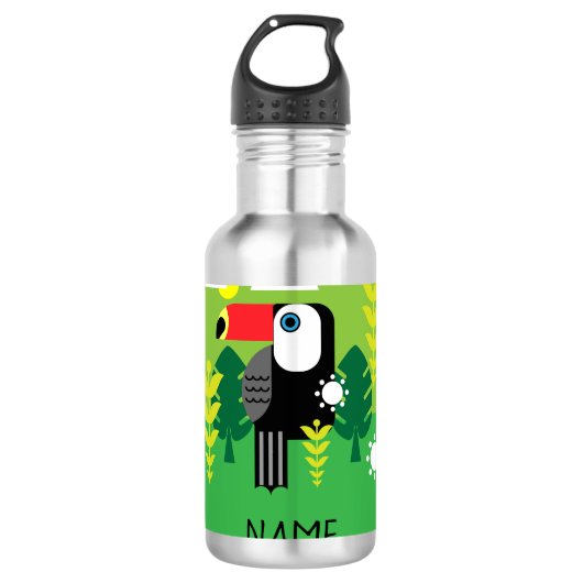 Bouteille D'eau Oiseau tropical du Toucan (Devant)