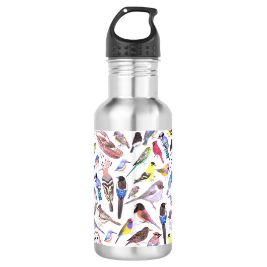 Bouteille D'eau Oiseaux d'Amérique - animaux de compagnie et oisea (Devant)
