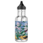 Bouteille D'eau Oiseaux dans le jardin jaune finch main peint ar (Droite)