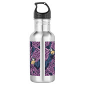 Bouteille D'eau Oiseaux dans le jardin violet lilas (Dos)