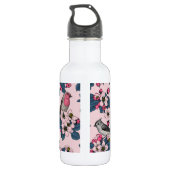 Bouteille D'eau Oiseaux et fleurs roses (Dos)