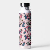 Bouteille D'eau Oiseaux et fleurs roses (Gauche)
