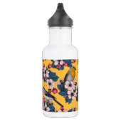 Bouteille D'eau Oiseaux et fleurs sur le jaune (Droite)