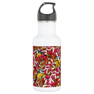 Bouteille D'eau Oiseaux et hanches roses de chien