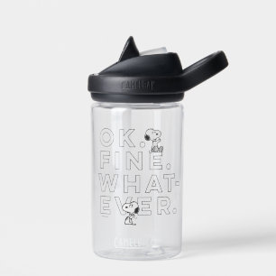 Bouteille D'eau "Ok. Bien. Peu importe." - Snoopy