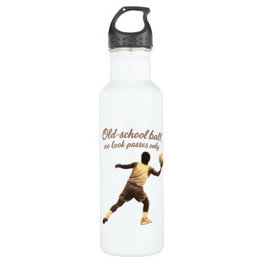 Bouteille D'eau Old School Ball No Look Pass Silhouette (Devant)