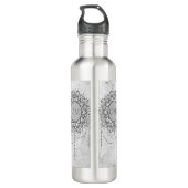 Bouteille D'eau OM Mandala sur le marbre d'argent (Dos)