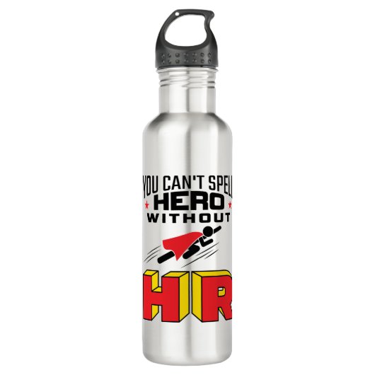 Bouteille D'eau On ne peut pas épeler le héros sans RH (Devant)
