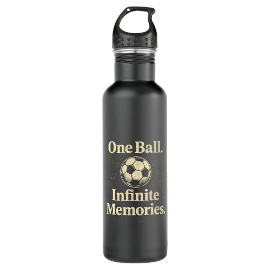 Bouteille D'eau One Ball Infinite Memories Nostalgic Soccer Quote (Devant)