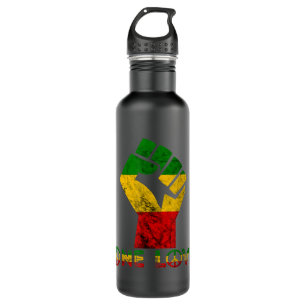 Bouteille D'eau One Love Reggae Fist Rasta Reggae Music Jamaïque R