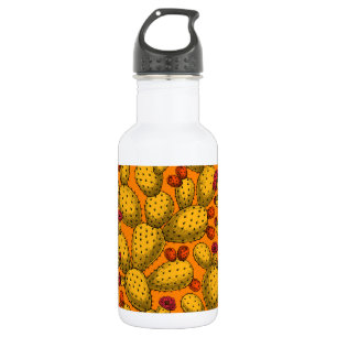 Bouteille D'eau Opuntie de floraison en jaune