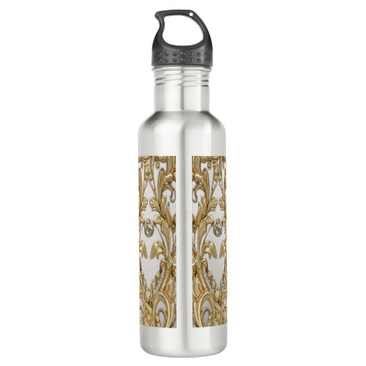 Bouteille d'eau or décorative (Dos)