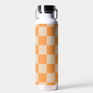 Bouteille D'eau Orange À damiers En vichy Motif