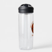 Bouteille D'eau Orange gris club de basket couleurs nom de l'équip (Extérieur)