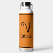 Bouteille D'eau Orange Monogrammé (Plage)