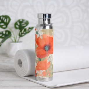 Bouteille D'eau Orange Poppy Meadow
