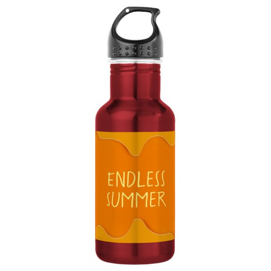 Bouteille d'eau orange rouge Endless Summer (Devant)