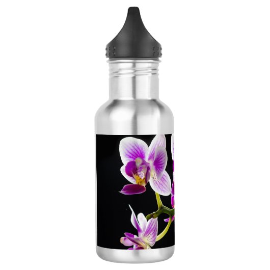 Bouteille D'eau Orchidée blanche et violette (Gauche)