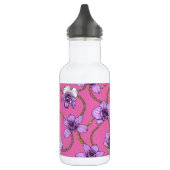 Bouteille D'eau Orchidées et chaînes, violet et rose (Gauche)