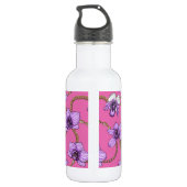 Bouteille D'eau Orchidées et chaînes, violet et rose (Dos)