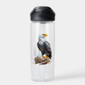 Bouteille D'eau Origami American eagle (Arrière)